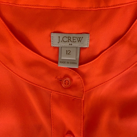 J. CREW Neon Orange Sleeveless Top Size 12 - Picture 6 of 8